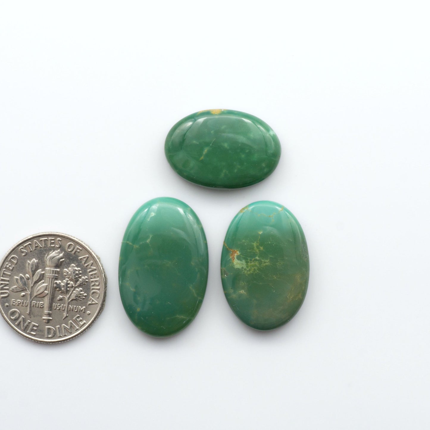 Experience the beauty of Turquoise Mountain Cabochons. With their distinctive blue and green color, these gemstones are perfect for any jewelry piece.