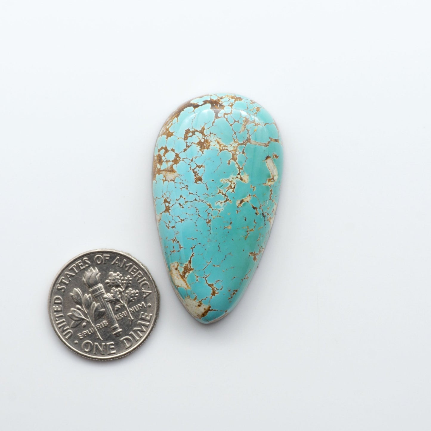 Royston Turquoise cabochons are famous for their distinctive matrix and unique green and blue hues, making them a favored option among jewelry designers.