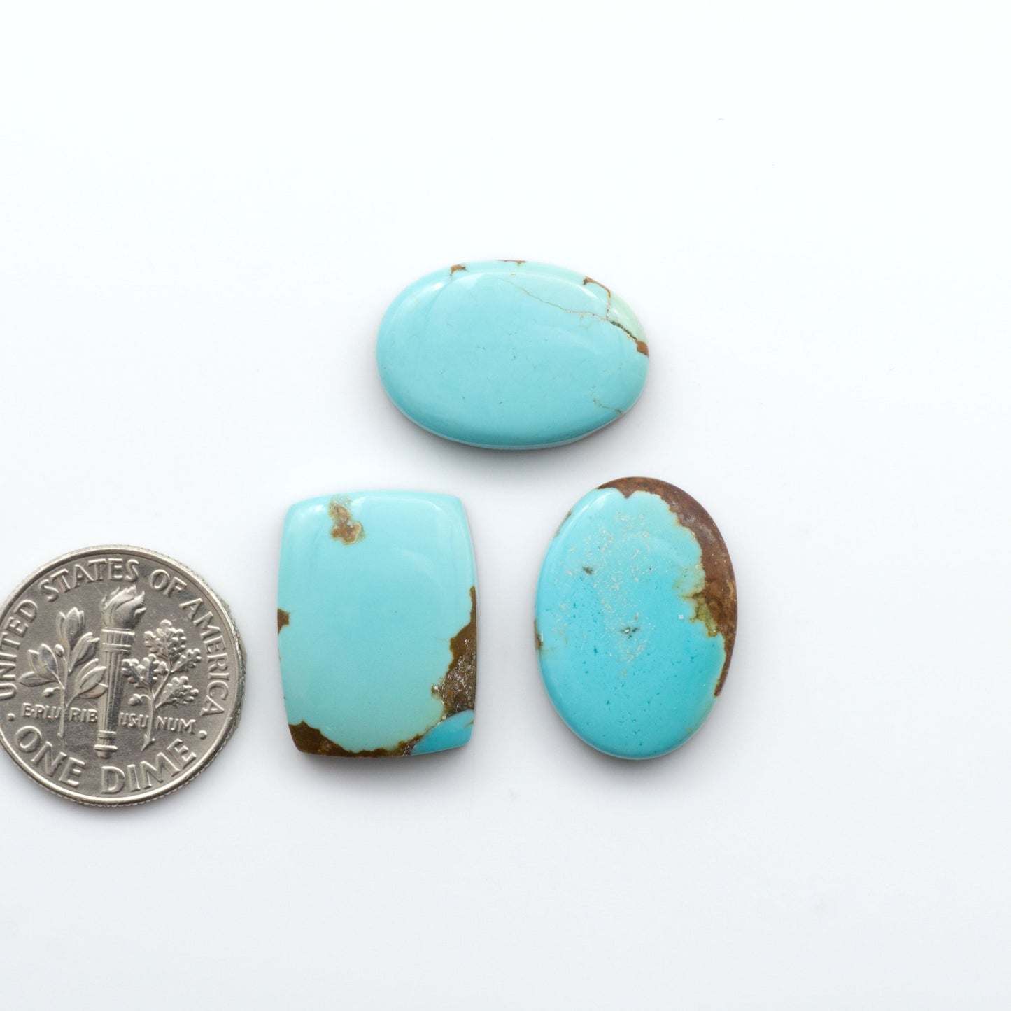 Our Number 8 Turquoise Cabochons have been selected for their quality and unique appearance. Add these one-of-a-kind gemstones to your jewelry collection.