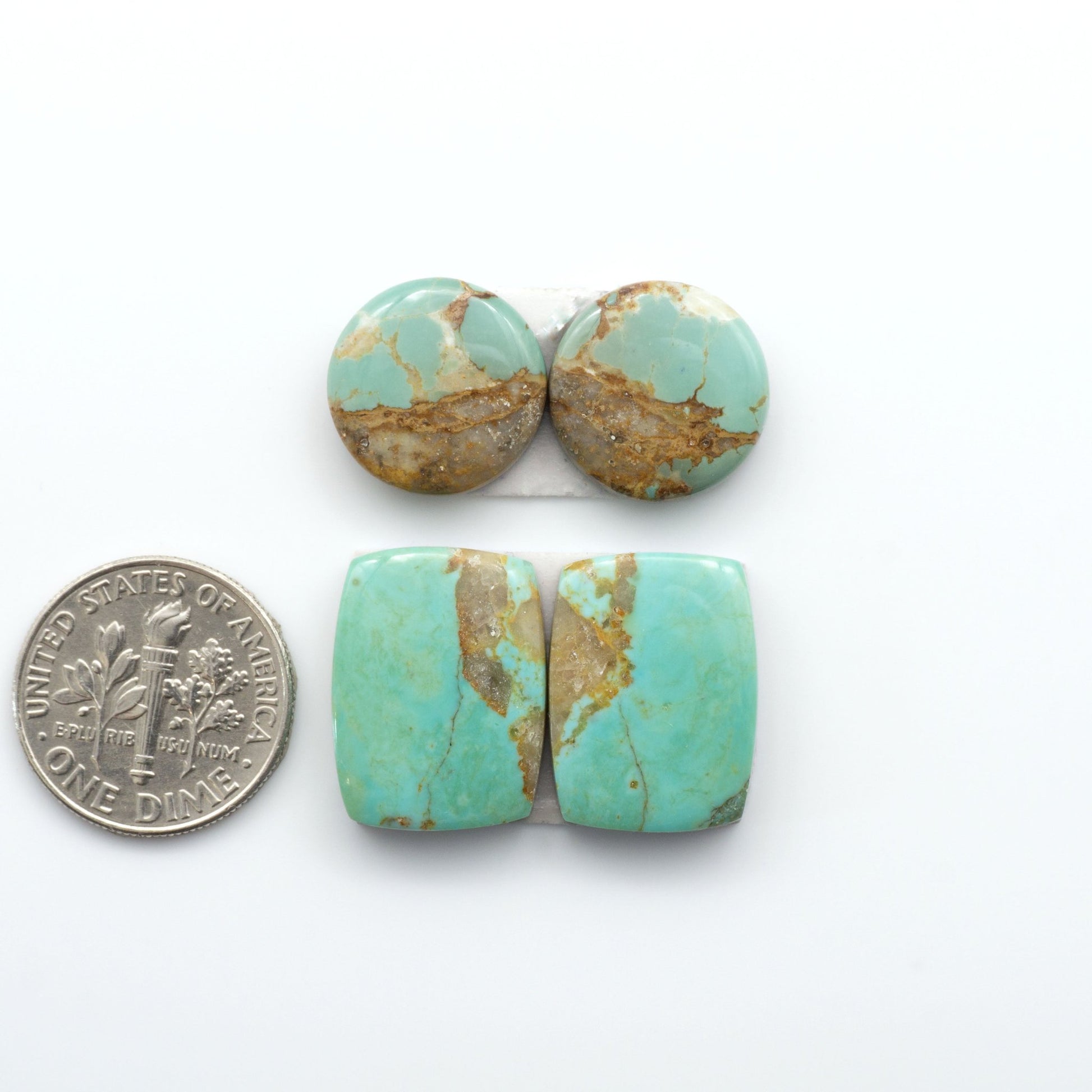 Experience the beauty of our stunning Turquoise Mountain Cabochons. With their distinctive blue and green color, these gemstones are perfect any jewelry piece.