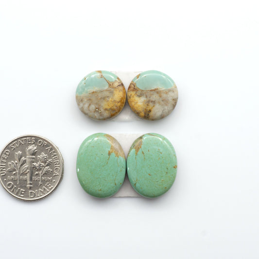 Experience the beauty of our stunning Turquoise Mountain Cabochons. With their distinctive blue and green color, these gemstones are perfect any jewelry piece.