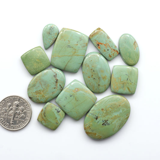 Experience the beauty of Turquoise Mountain Cabochons. With their distinctive blue and green color, these gemstones are perfect for any jewelry piece.