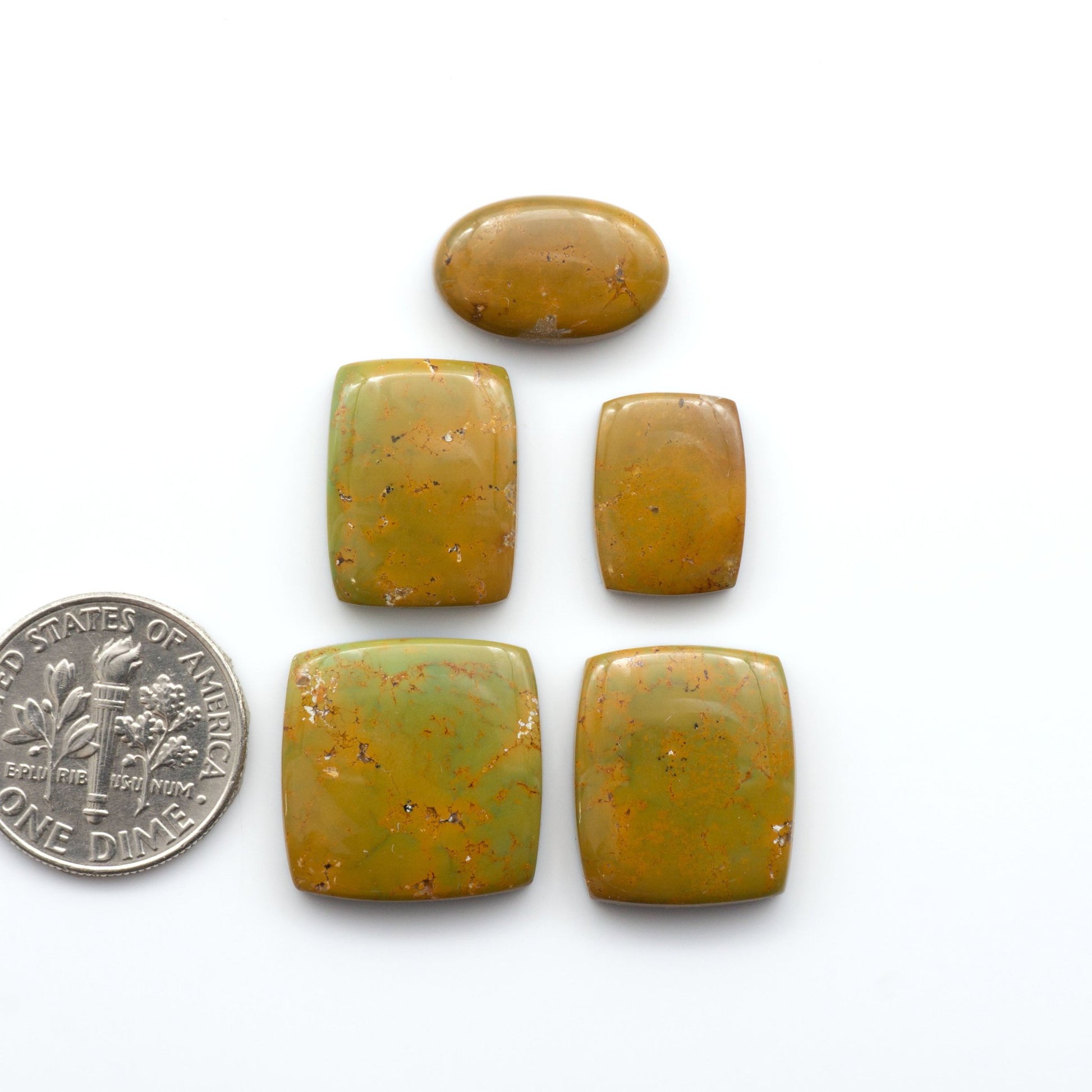 Experience the beauty of Turquoise Mountain Cabochons. With their distinctive blue and green color, these gemstones are perfect for any jewelry piece.