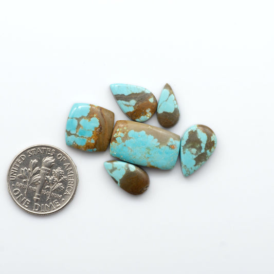 Our Number 8 Turquoise Cabochons have been selected for their quality and unique appearance. Add these one-of-a-kind gemstones to your jewelry collection.