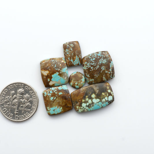 Our Number 8 Turquoise Cabochons have been selected for their quality and unique appearance. Add these one-of-a-kind gemstones to your jewelry collection.