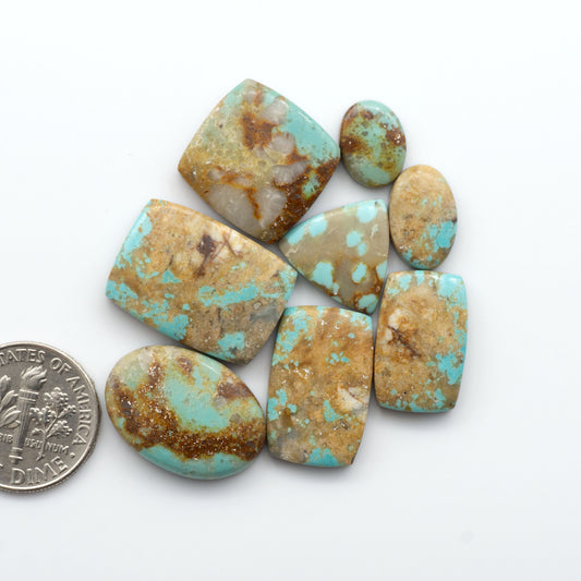 Our Number 8 Turquoise Cabochons have been selected for their quality and unique appearance. Add these one-of-a-kind gemstones to your jewelry collection.