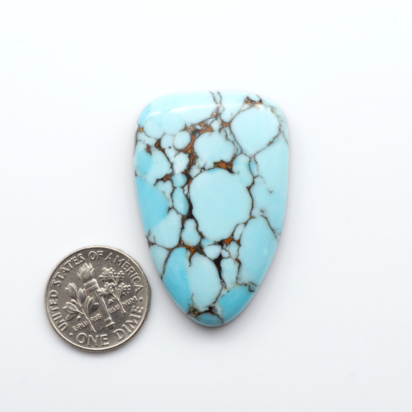 Enhance your jewelry designs with Pressed Turquoise Nugget Cabochons. Crafted from composite materials they add a captivating touch to your creations.