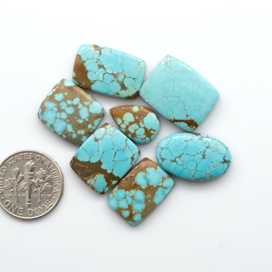 Number 8 Turquoise Cabochons have been selected for their quality and unique appearance. Don't miss the chance to add a one-of-a-kind piece to your collection.