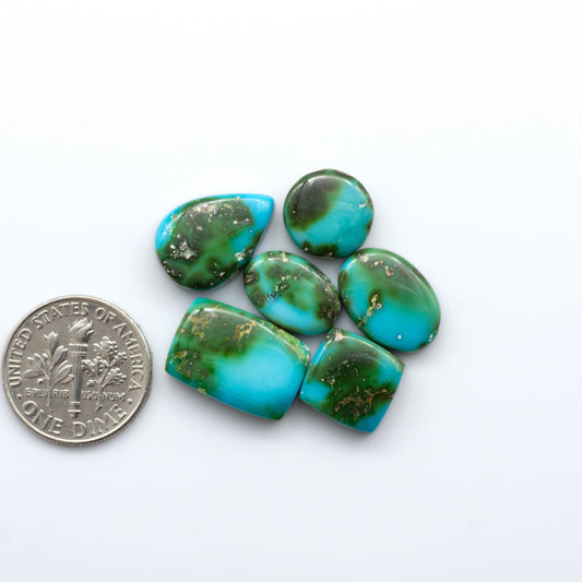 Sonoran Mountain Turquoise showcases a stunning blend of blue and green hues and natural patterns that make it a must-have for any jewelry collection.