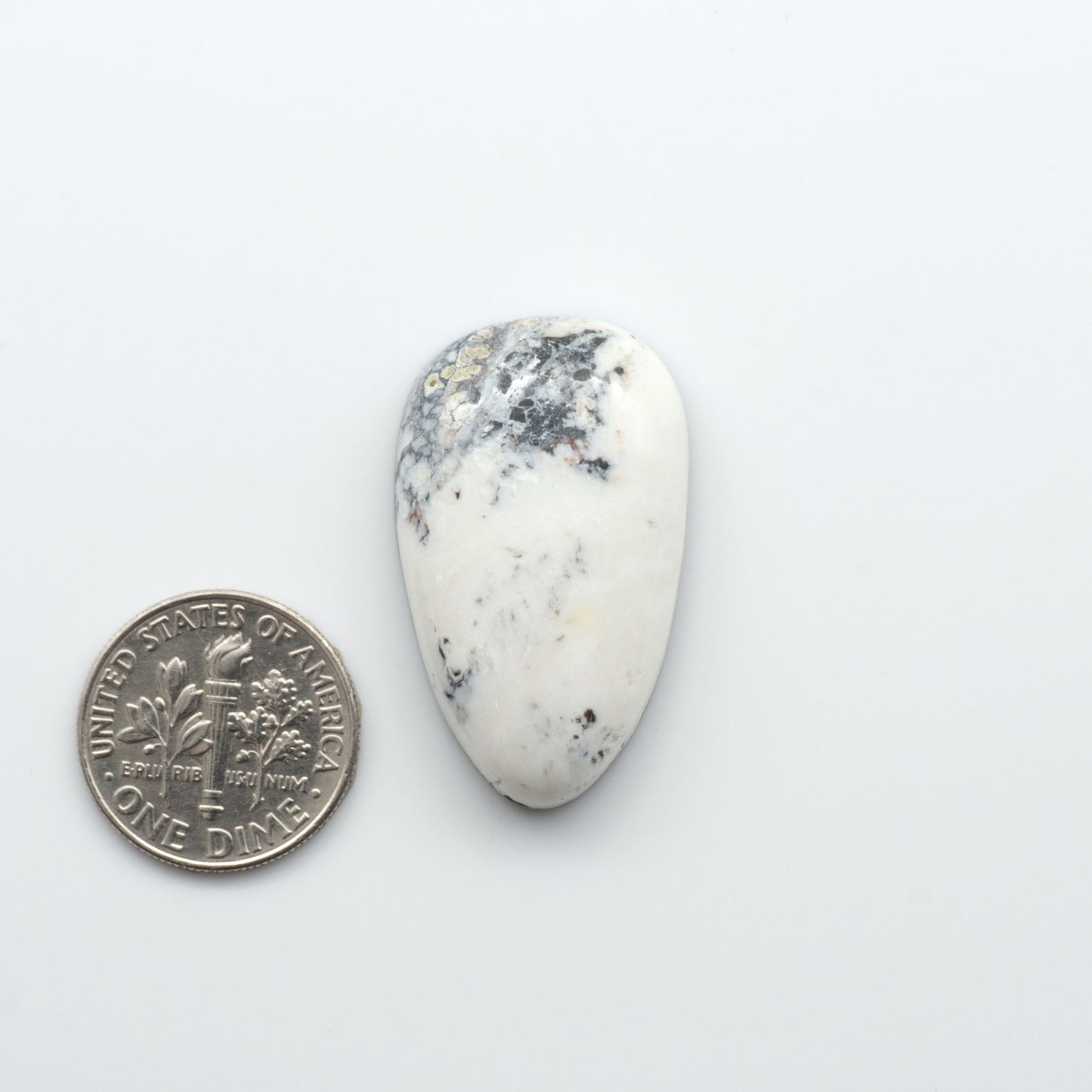 Natural White Buffalo Stone Cabochons are gemstones cut into shapes ideal for jewelry-making and crafting making them an excellent choice for artisans.