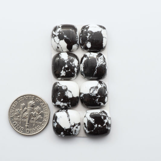 These White Buffalo Cabochons are expertly cut and polished from composite material, resulting in a stunning and long-lasting gemstone.