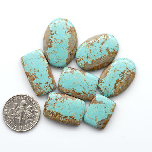 Number 8 Turquoise Cabochons have been selected for their quality and unique appearance. Don't miss the chance to add a one-of-a-kind piece to your collection.