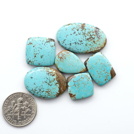 Number 8 Turquoise Cabochons have been selected for their quality and unique appearance. Don't miss the chance to add a one-of-a-kind piece to your collection.