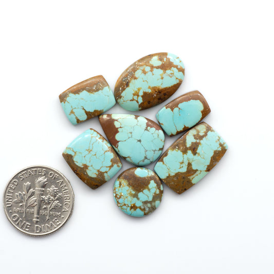 Number 8 Turquoise Cabochons have been selected for their quality and unique appearance. Don't miss the chance to add a one-of-a-kind piece to your collection.