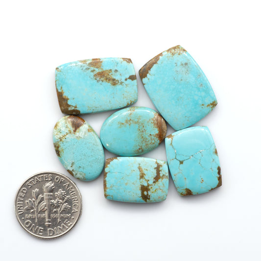 Number 8 Turquoise Cabochons have been selected for their quality and unique appearance. Don't miss the chance to add a one-of-a-kind piece to your collection.