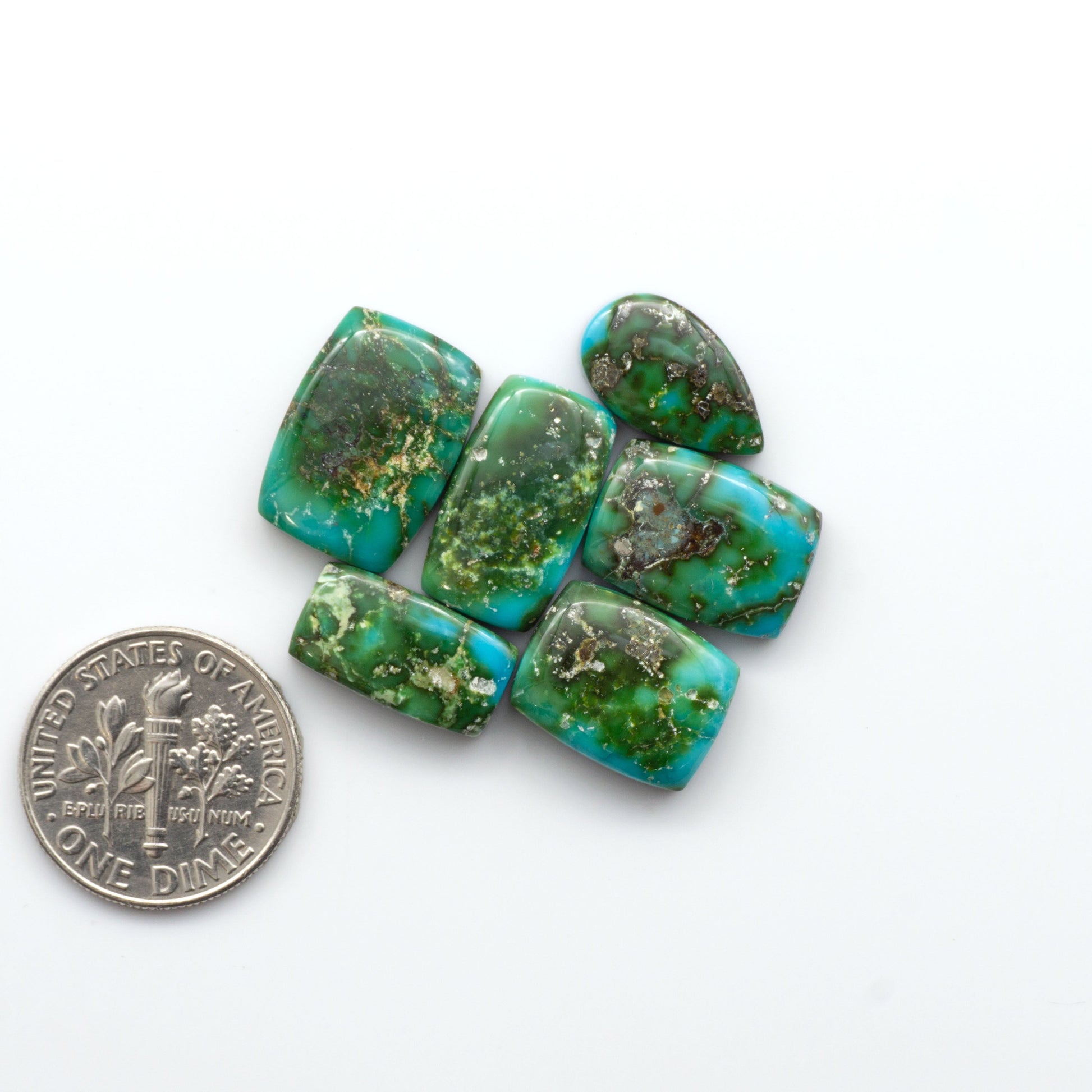 Sonoran Mountain Turquoise showcases a stunning blend of blue and green hues and natural patterns that make it a must-have for any jewelry collection.