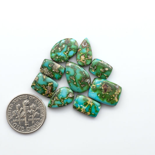 Sonoran Mountain Turquoise showcases a stunning blend of blue and green hues and natural patterns that make it a must-have for any jewelry collection.