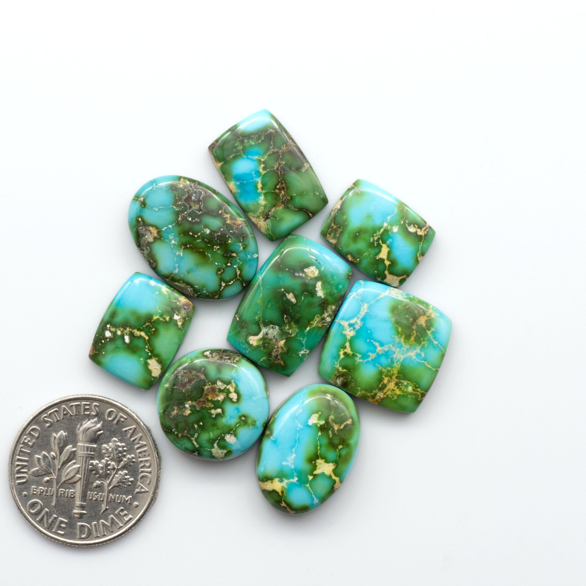 Sonoran Mountain Turquoise showcases a stunning blend of blue and green hues and natural patterns that make it a must-have for any jewelry collection.