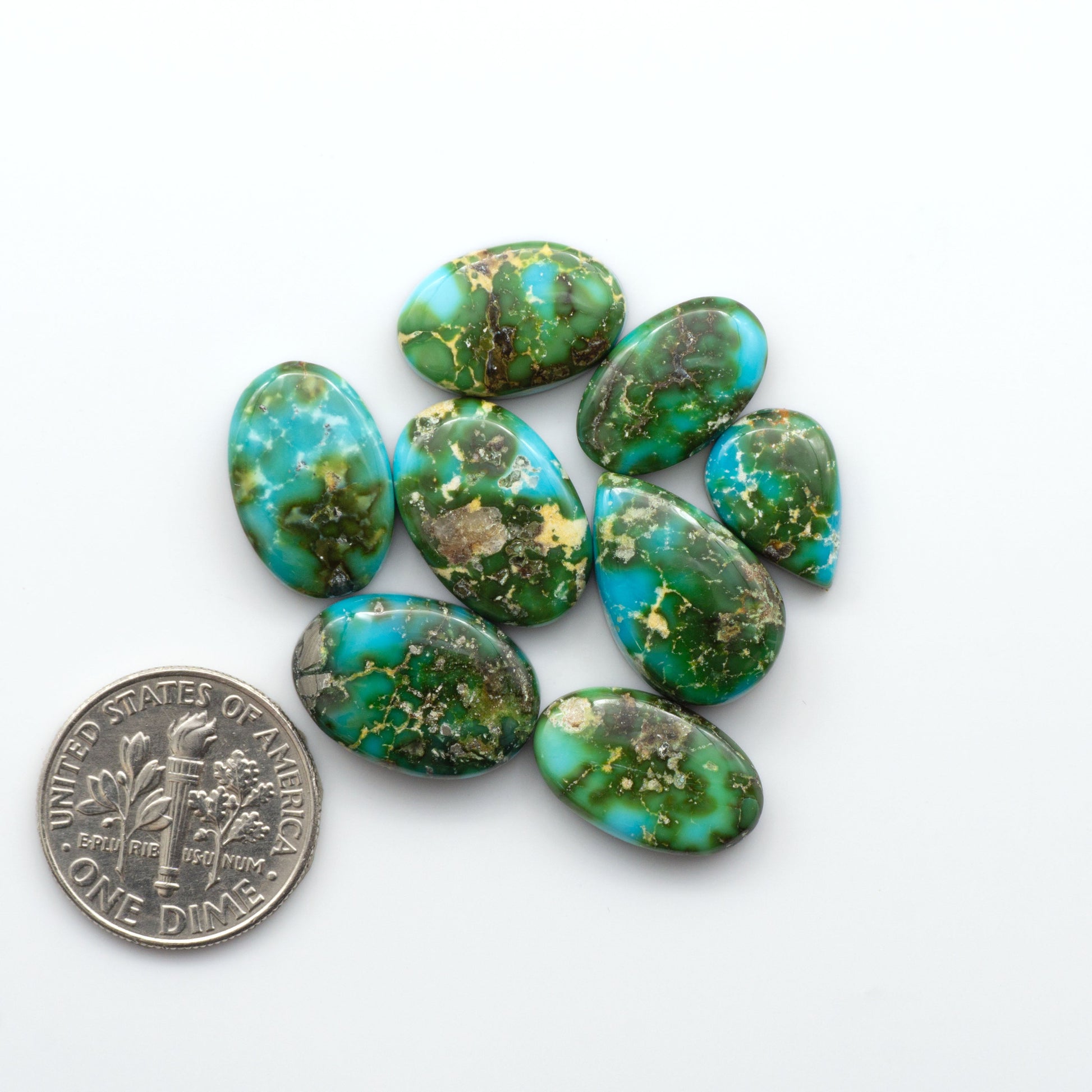 Sonoran Mountain Turquoise showcases a stunning blend of blue and green hues and natural patterns that make it a must-have for any jewelry collection.