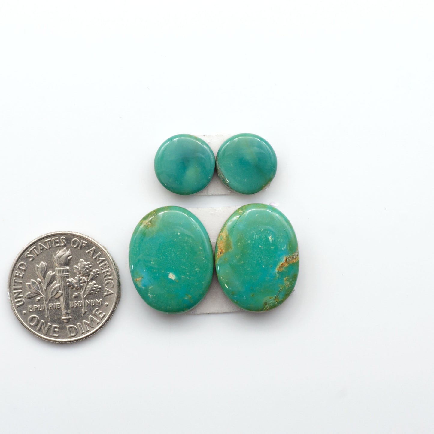 Experience the beauty of Turquoise Mountain Cabochons. With their distinctive blue and green color, these gemstones are perfect for any jewelry piece.