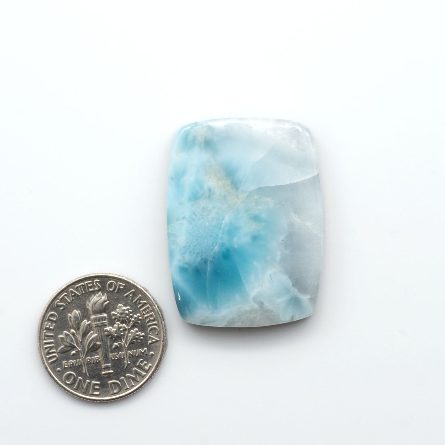 Discover the beauty of Larimar Cabochons. Cut to emphasize the stone's natural patterns and colors. Add a touch of natural beauty to your jewelry designs.