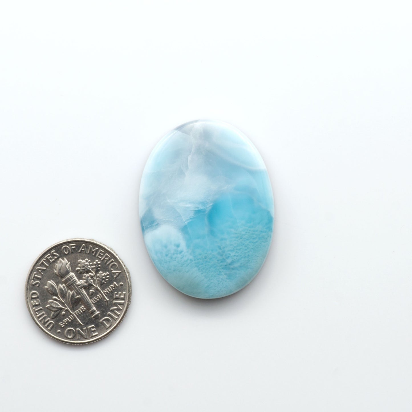 Discover the beauty of Larimar Cabochons. Cut to emphasize the stone's natural patterns and colors. Add a touch of natural beauty to your jewelry designs.