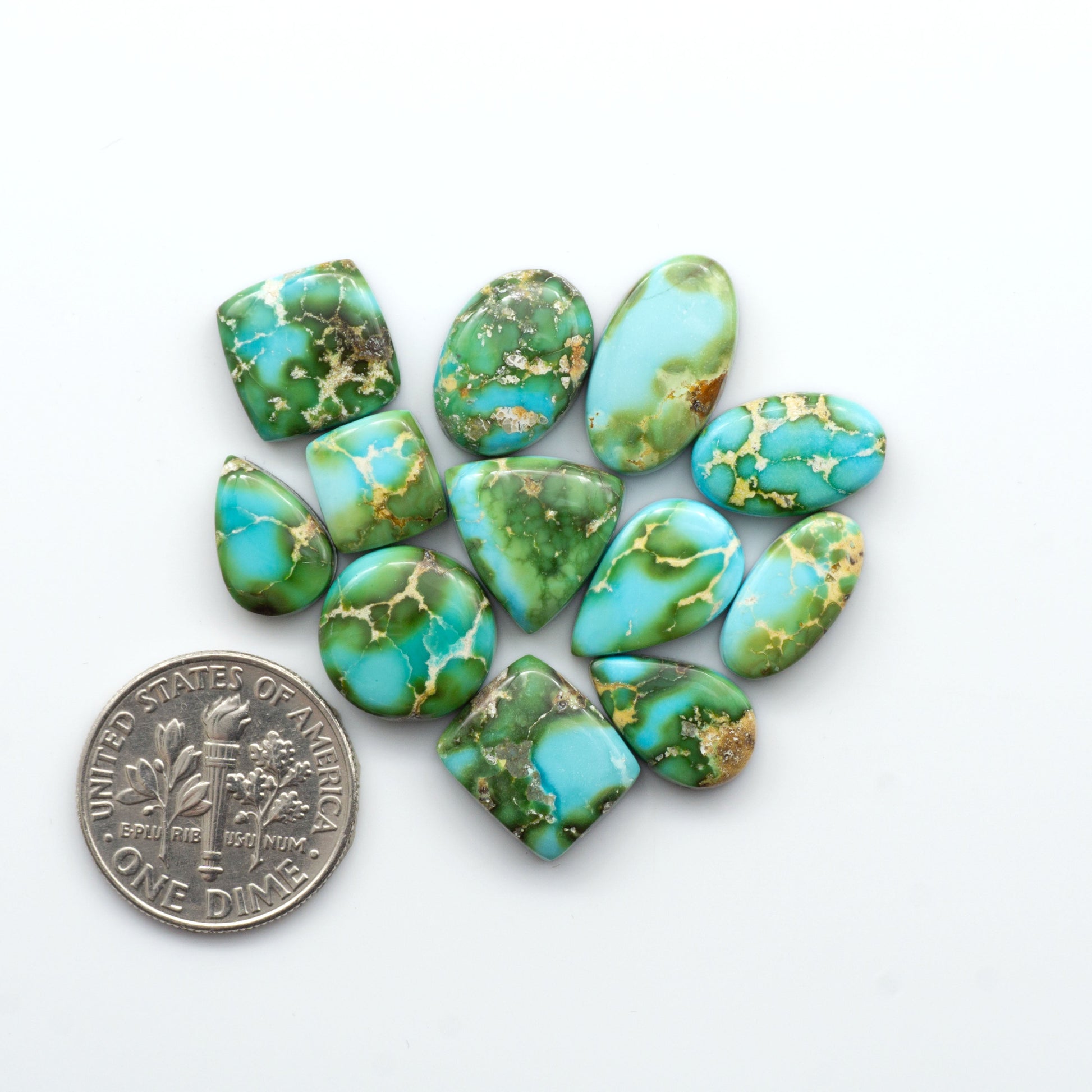 Sonoran Mountain Turquoise showcases a stunning blend of blue and green hues and natural patterns that make it a must-have for any jewelry collection.