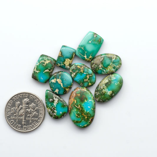 Sonoran Mountain Turquoise showcases a stunning blend of blue and green hues and natural patterns that make it a must-have for any jewelry collection.