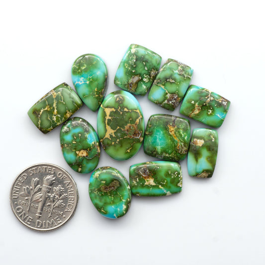 Sonoran Mountain Turquoise showcases a stunning blend of blue and green hues and natural patterns that make it a must-have for any jewelry collection.