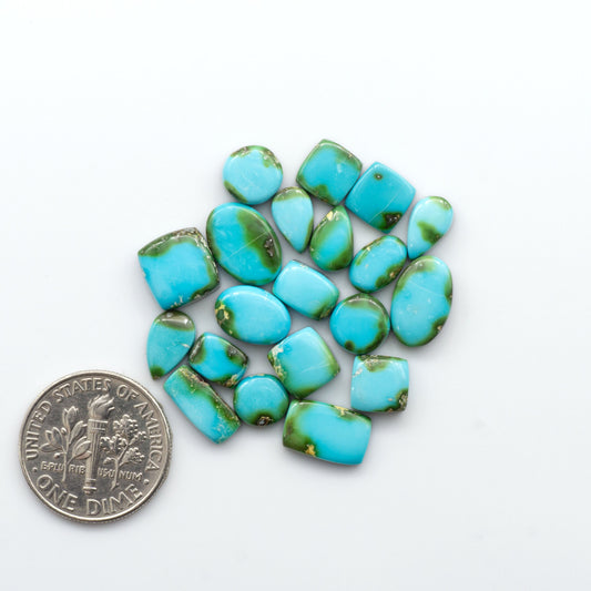 Sonoran Mountain Turquoise showcases a stunning blend of blue and green hues and natural patterns that make it a must-have for any jewelry collection.