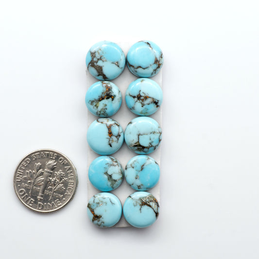 Enhance your jewelry designs with Pressed Turquoise Nugget Cabochons. Crafted from composite materials they add a captivating touch to your creations.