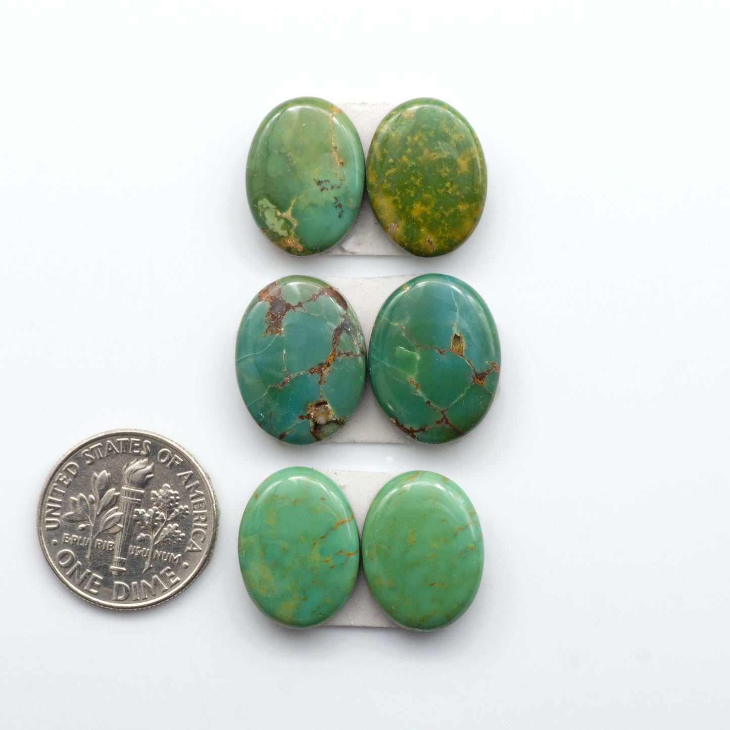 Experience the beauty of Turquoise Mountain Cabochons. With their distinctive blue and green color, these gemstones are perfect for any jewelry piece.