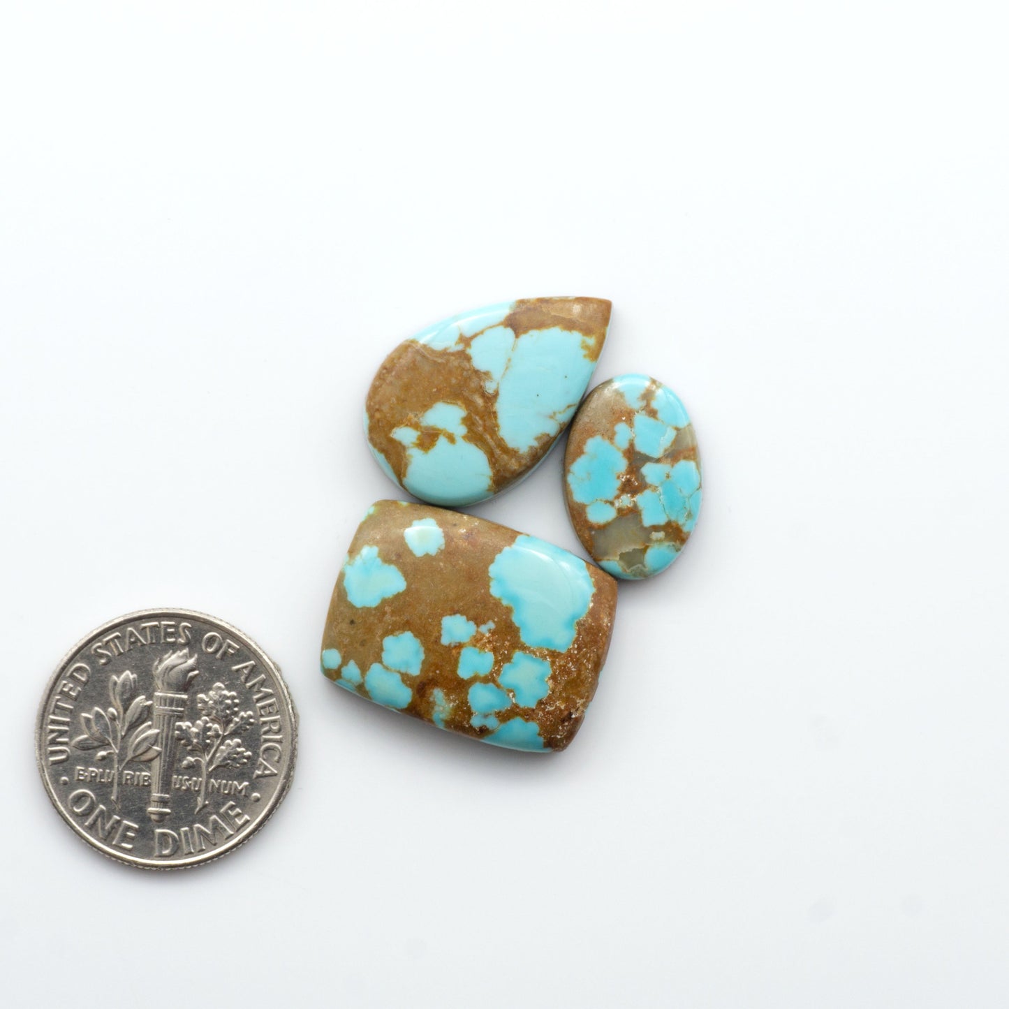 Number 8 Turquoise Cabochons have been selected for their quality and unique appearance. Don't miss the chance to add a one-of-a-kind piece to your collection.