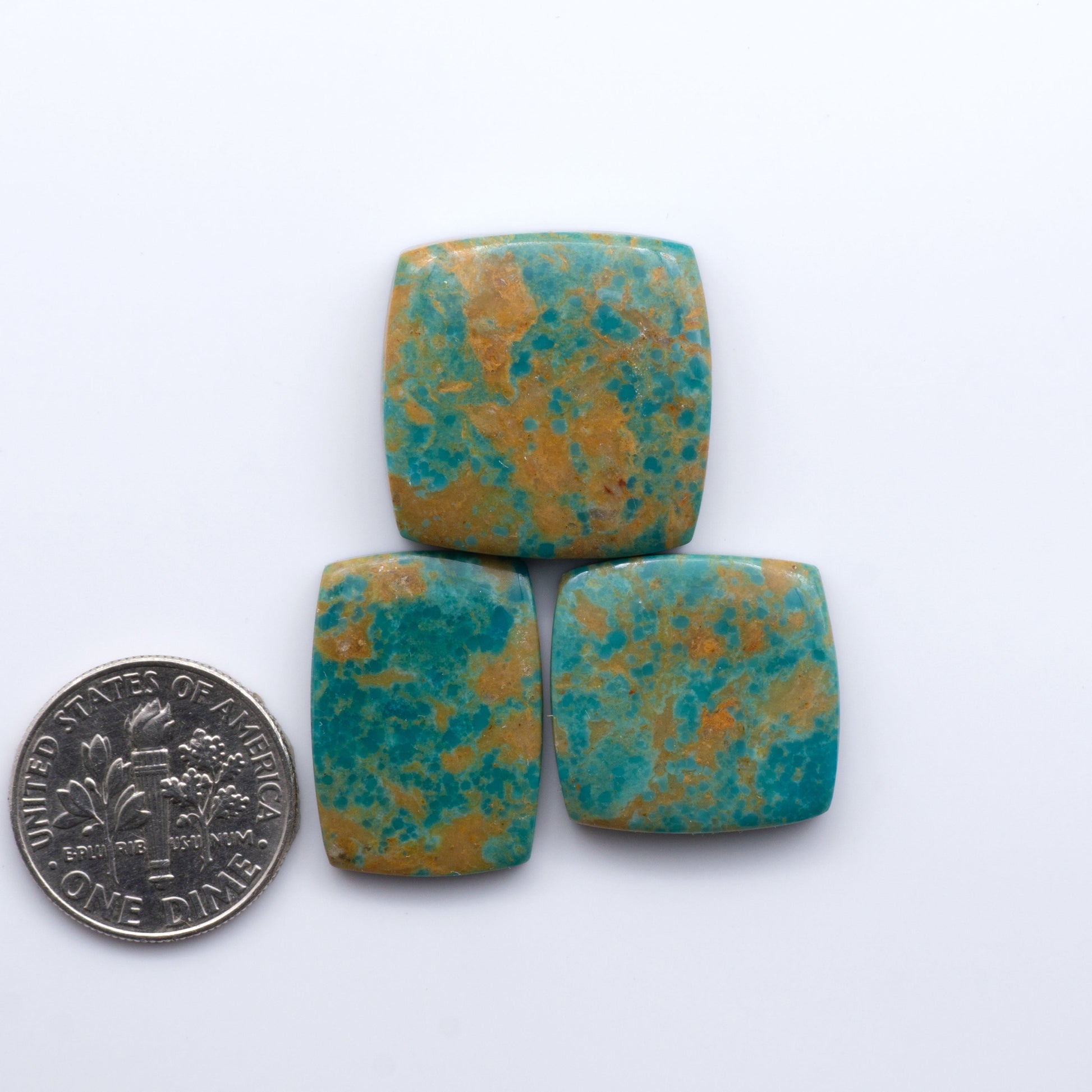 Experience the beauty of Turquoise Mountain Cabochons. With their distinctive blue and green color, these gemstones are perfect for any jewelry piece.