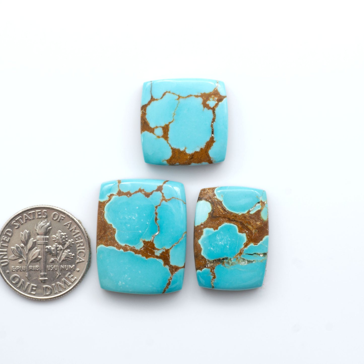 Number 8 Turquoise Cabochons have been selected for their quality and unique appearance. Don't miss the chance to add a one-of-a-kind piece to your collection.