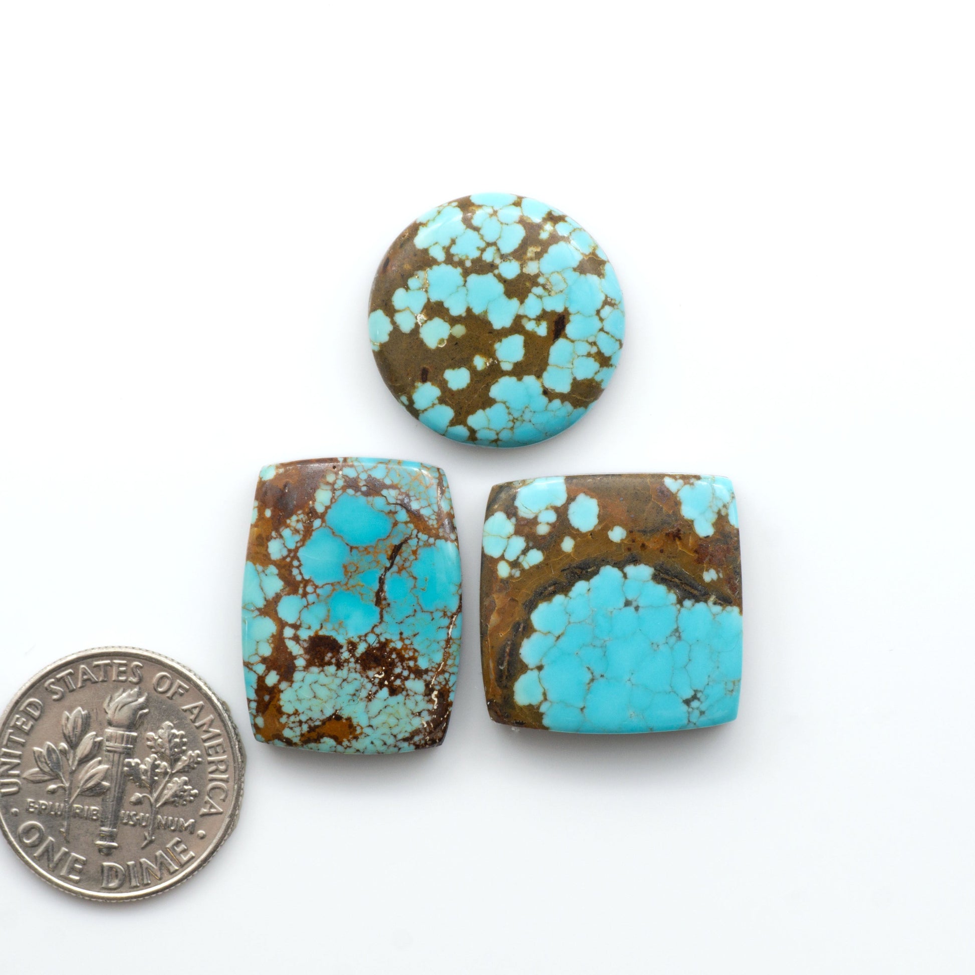 Number 8 Turquoise Cabochons have been selected for their quality and unique appearance. Don't miss the chance to add a one-of-a-kind piece to your collection.