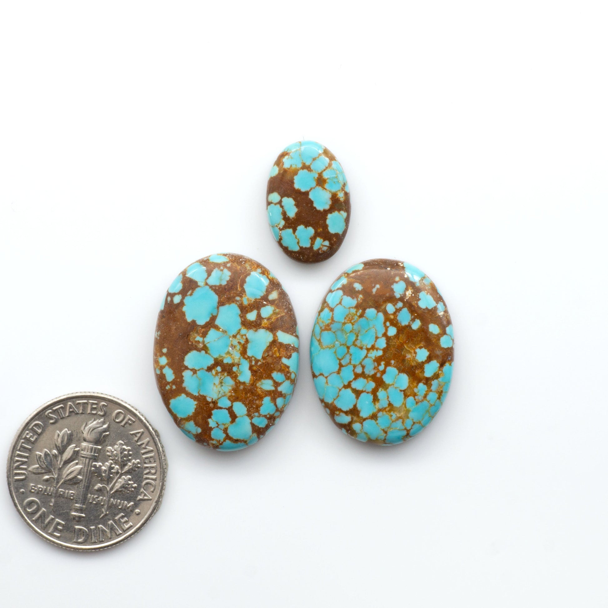 Number 8 Turquoise Cabochons have been selected for their quality and unique appearance. Don't miss the chance to add a one-of-a-kind piece to your collection.