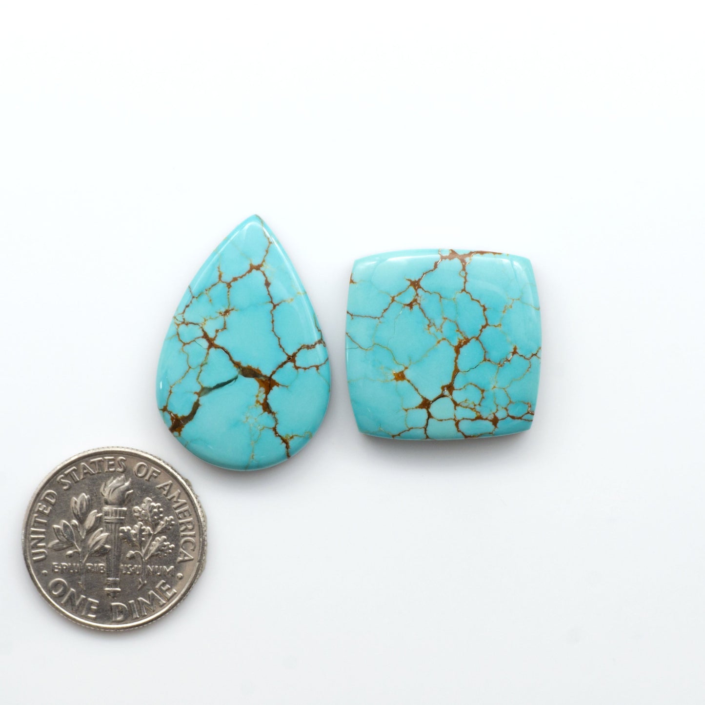 Number 8 Turquoise Cabochons have been selected for their quality and unique appearance. Don't miss the chance to add a one-of-a-kind piece to your collection.