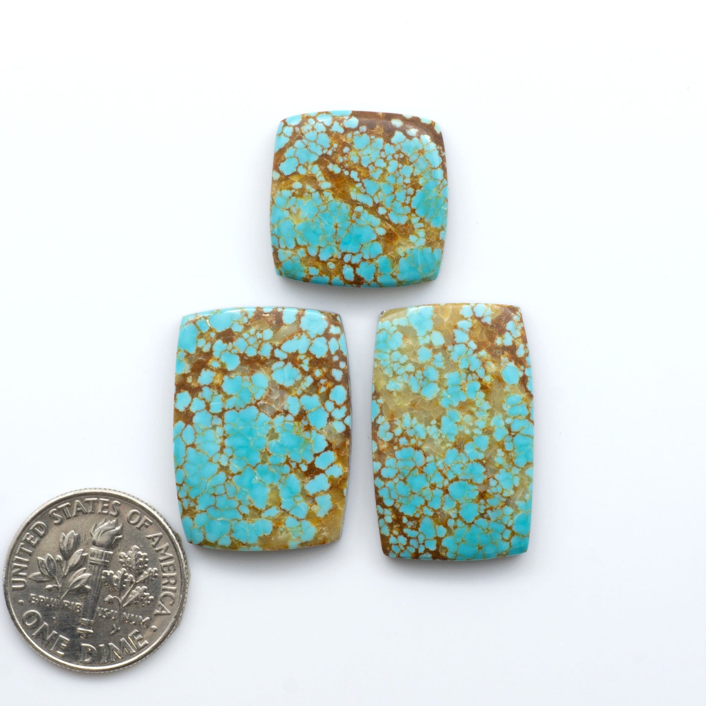 Number 8 Turquoise Cabochons have been selected for their quality and unique appearance. Don't miss the chance to add a one-of-a-kind piece to your collection.