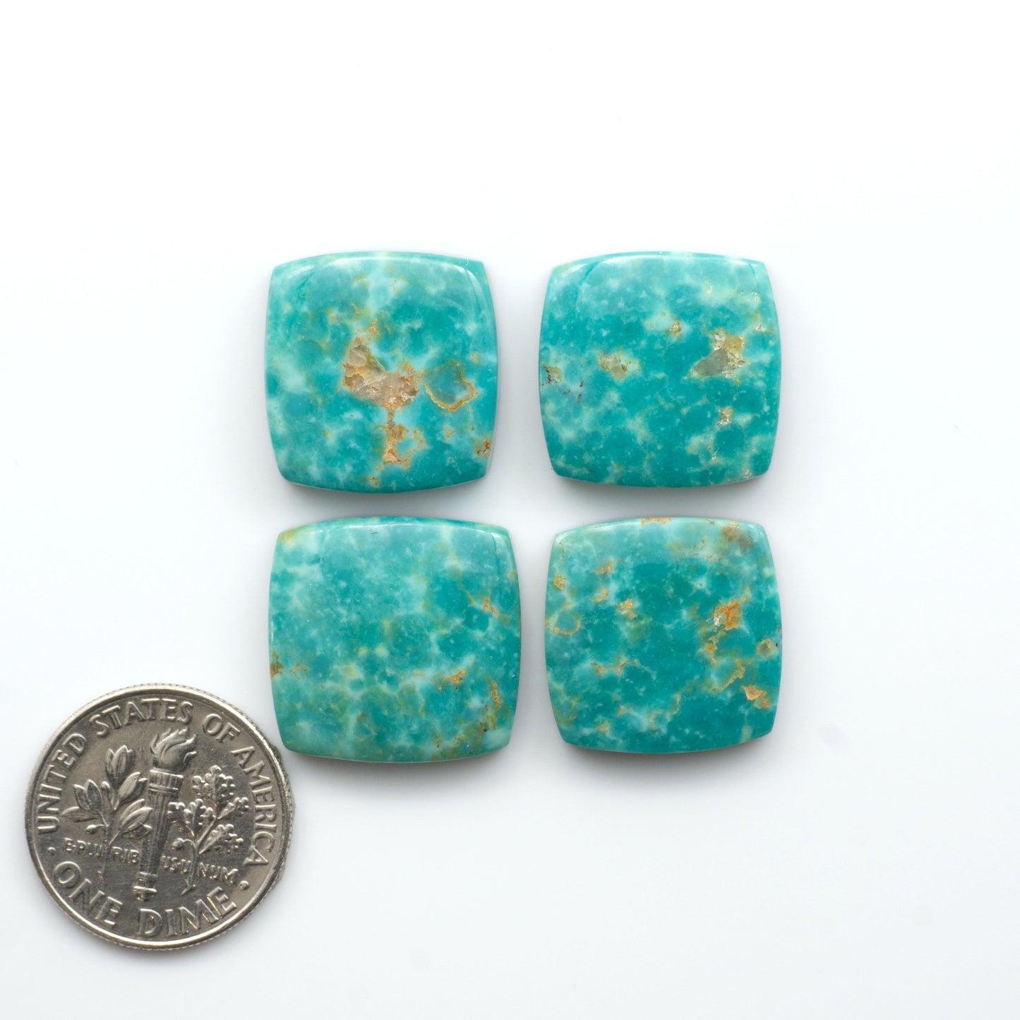 Experience the beauty of Turquoise Mountain Cabochons. With their distinctive blue and green color, these gemstones are perfect for any jewelry piece.