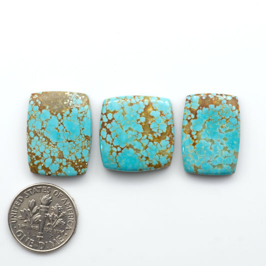 Number 8 Turquoise Cabochons have been selected for their quality and unique appearance. Don't miss the chance to add a one-of-a-kind piece to your collection.