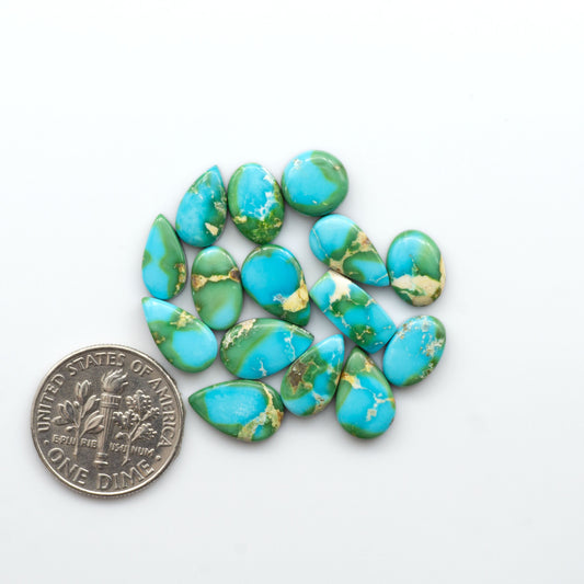 Sonoran Mountain Turquoise showcases a stunning blend of blue and green hues and natural patterns that make it a must-have for any jewelry collection.