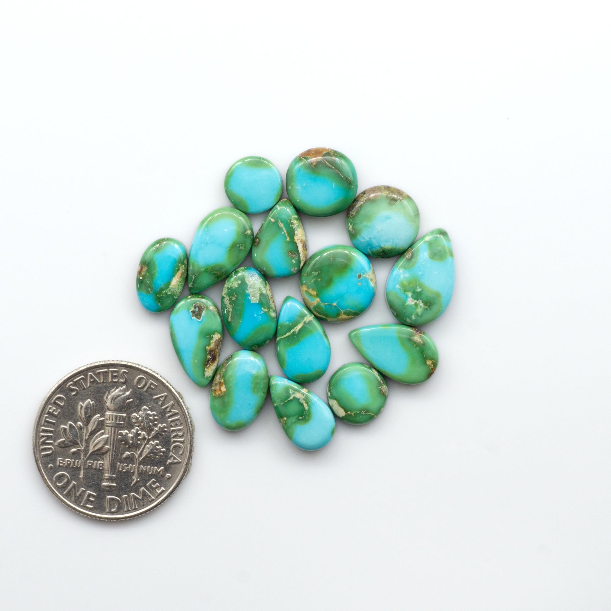 Sonoran Mountain Turquoise showcases a stunning blend of blue and green hues and natural patterns that make it a must-have for any jewelry collection.