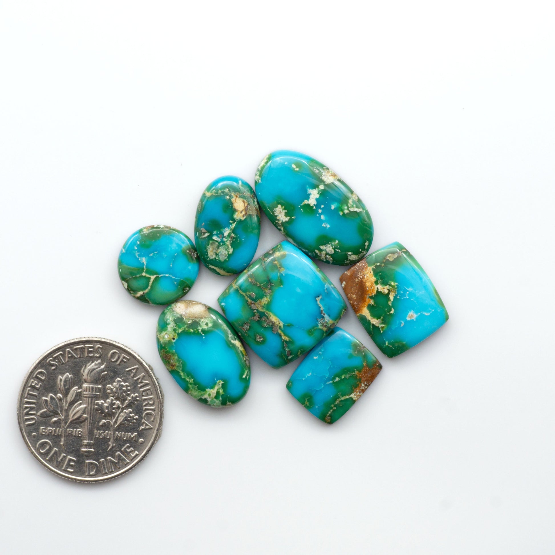 Sonoran Mountain Turquoise showcases a stunning blend of blue and green hues and natural patterns that make it a must-have for any jewelry collection.