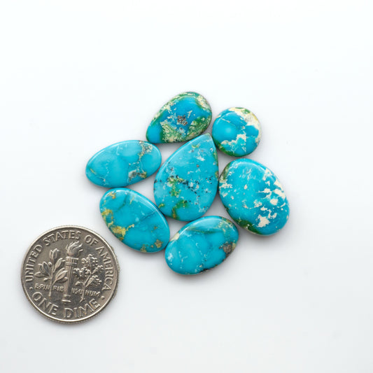 Sonoran Mountain Turquoise showcases a stunning blend of blue and green hues and natural patterns that make it a must-have for any jewelry collection.