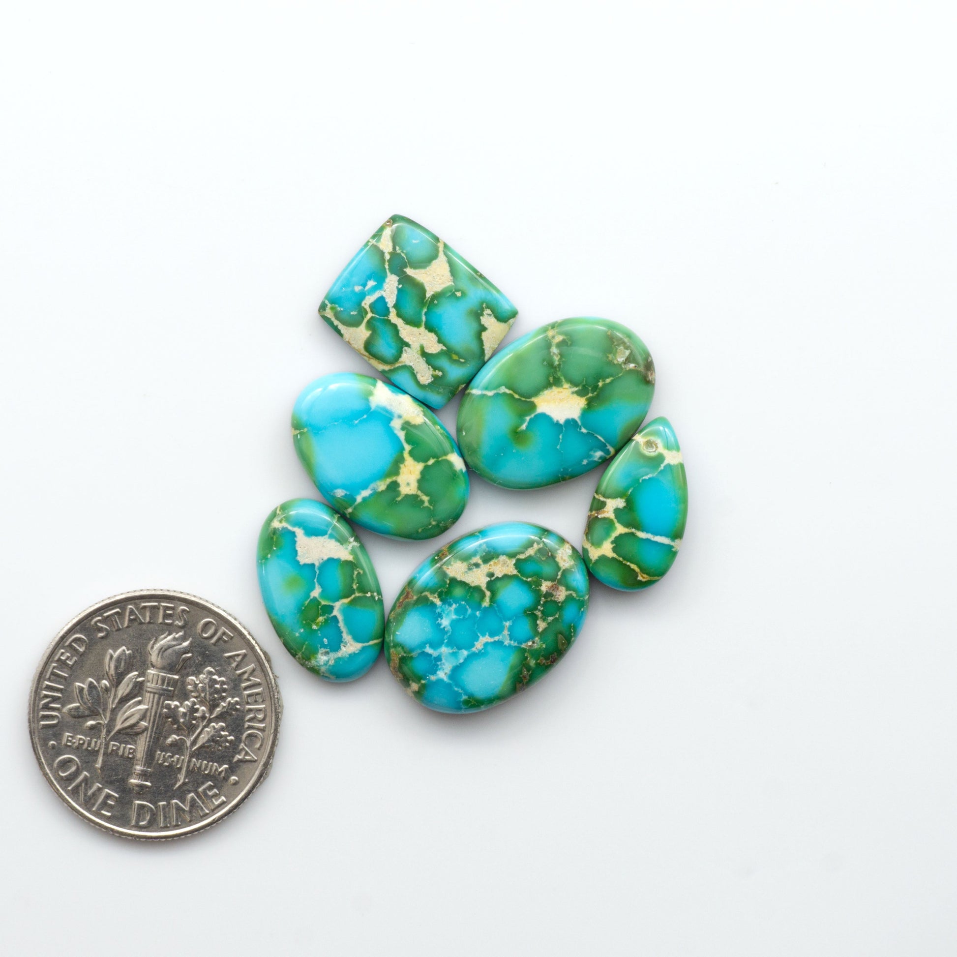 Sonoran Mountain Turquoise showcases a stunning blend of blue and green hues and natural patterns that make it a must-have for any jewelry collection.