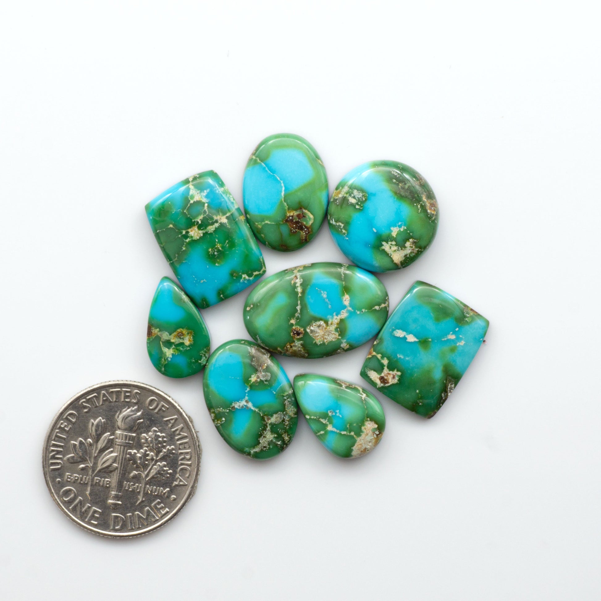 Sonoran Mountain Turquoise showcases a stunning blend of blue and green hues and natural patterns that make it a must-have for any jewelry collection.