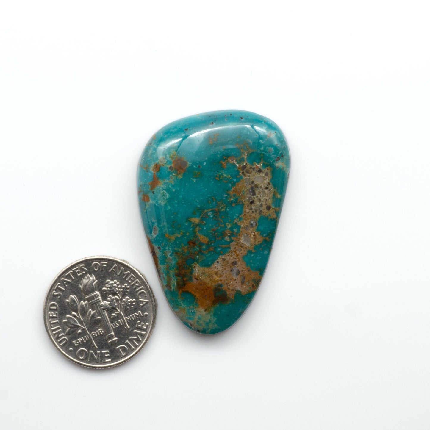 Apache Nugget Turquoise. Mined from the Apache Nugget Hole, this turquoise boasts stunning colors and patterns making it a must-have for any jewelry collection. 